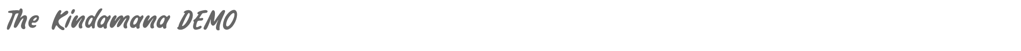 Sample characters The Kindamana Font